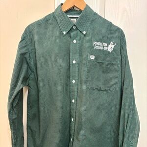Men’s Cinch long sleeve shirt with official Pendleton Round-Up logo